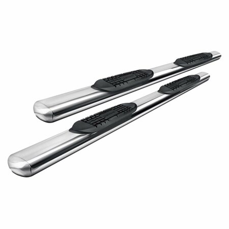 PROMAXX AUTOMOTIVE 4 in. Straight Step Oval Step Bars for 2019 Ram 1500 Crew Cab PMX31386S
